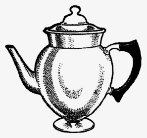 Coffee Pot Digital Download Vintage - Vintage Coffee Illustration Png, Transparent Png, Free Download