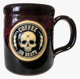 Coffee Or Death Red/black Coffee Mug - Coffee Mug High Quality, HD Png Download, Free Download