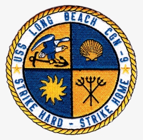 Uss Long Beach Insignia, 1961 (nh 69603 Kn) - Emblem, HD Png Download, Free Download