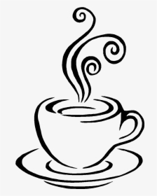 Gallery Of The Coffee Bar Clip Art - Coffee Cup Black And White, HD Png Download, Free Download