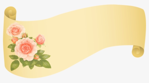 Pergamino Con Flores Png, Transparent Png, Free Download