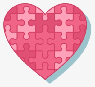 Pink Heart Puzzle Png Image - Heart, Transparent Png, Free Download