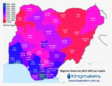 Transparent Nigeria Map Png - Nigeria Gdp Per Capita By State, Png Download, Free Download