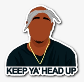 Keep Ya Head Up Tupac Sticker - Illustration, HD Png Download, Free Download