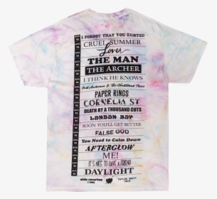 Stella X Taylor Swift Marble Dye Tee With Tracklist - Taylor Swift Lover Tracklist Shirt, HD Png Download, Free Download