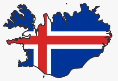 Iceland Country Shape Flag, HD Png Download, Free Download