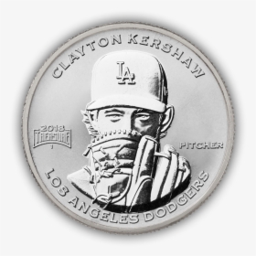 Losangelesdodgers Claytonkershaw Silver Shadow - Coin, HD Png Download, Free Download