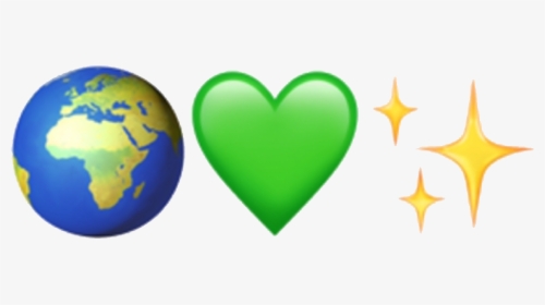 Transparent Glitter Heart Png - Aesthetic Tumblr Green Emojis, Png Download, Free Download