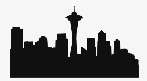 Transparent Chicago Skyline Silhouette Png - Seattle Skyline Silhouette Png, Png Download, Free Download