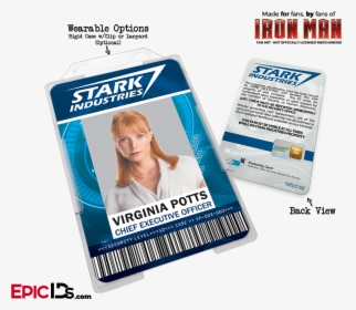 Iron Man / Avengers Inspired Stark Industries Cosplay - Hospital Employee Id Card, HD Png Download, Free Download