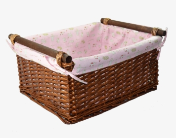 Baby Girl Wicker Basket - Storage Basket, HD Png Download, Free Download