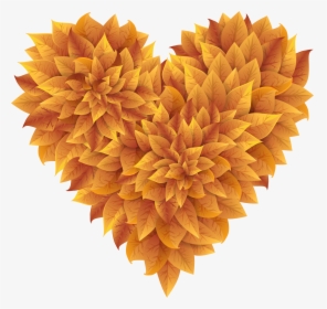 Leaves Heart Png Image - Fall Heart Clip Art, Transparent Png, Free Download
