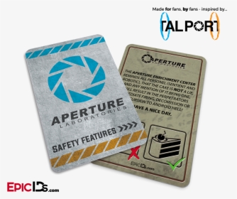 Portal Inspired Aperture Labs "the Cake Is Not A Lie - Aperture Laboratories Id Card, HD Png Download, Free Download
