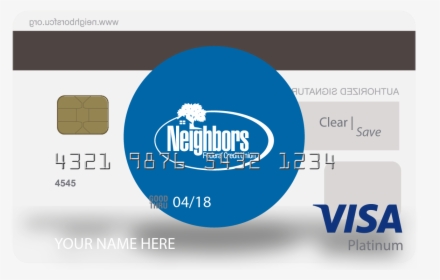 Neighbors Save Visa Credit Card - Graphic Design, HD Png Download, Free Download