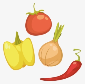 Vegetable Silhouette Png -bell Pepper Vegetable Clip - Transparent Background Cartoon Vegetables Png, Png Download, Free Download