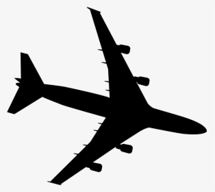 Airplane Red Silhouette Png, Transparent Png, Free Download