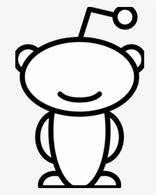 Reddit Alien Logo Black And White - Reddit Logo, HD Png Download, Free Download