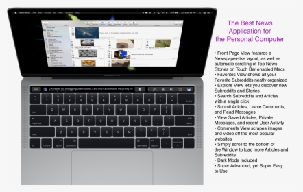 Macbook Pro 13 Inch Touch Bar, HD Png Download, Free Download