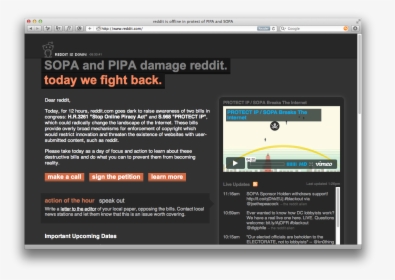Sopa Blackout Reddit, HD Png Download, Free Download