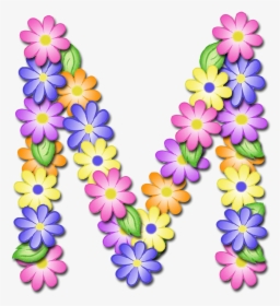 Alfabeto Primavera Png - Letras Para Imprimir Com Flores, Transparent Png, Free Download