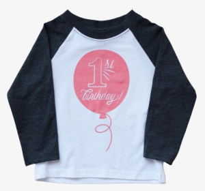 First Birthday In Coral Raglan Tee - Long-sleeved T-shirt, HD Png Download, Free Download