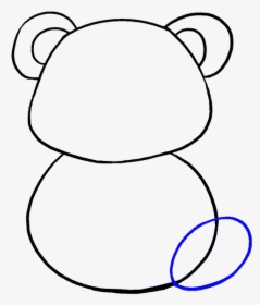 How To Draw Cartoon Panda - Drawing Of Cartoon Bear, HD Png Download, Free Download