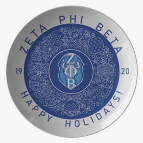 Zeta Phi Beta Christmas Plate - Circle, HD Png Download, Free Download