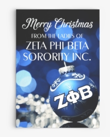 Zeta Phi Beta Christmas Card - Zeta Phi Beta Christmas, HD Png Download, Free Download