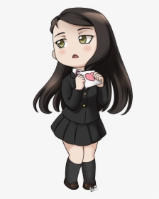Goanimate Character Creator Anime - Chibi Girl Black Hair Png, Transparent Png, Free Download
