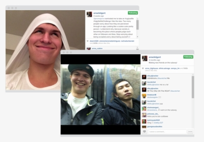 Instagram Marketing Authenticity - Ansel Elgort Funny Face, HD Png Download, Free Download
