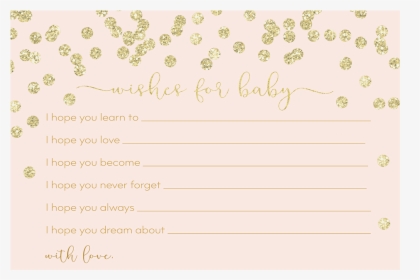 A Brunch For Baby Pink And Gold Baby Shower Wishes - Baby Shower, HD Png Download, Free Download
