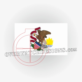Illinois State Flag Sticker - Illinois State Flag, HD Png Download, Free Download
