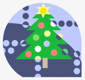 Vector Illustration Of Evergreen Christmas Tree With - Christmas Tree, HD Png Download, Free Download