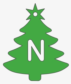 Christmas Tree Stencil, Pattern, Template, Printable - Green Christmas Tree Template, HD Png Download, Free Download