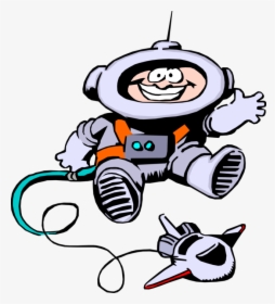 Vector Illustration Of Spaceman Goes For Spacewalk - Cartoon Space, HD Png Download, Free Download