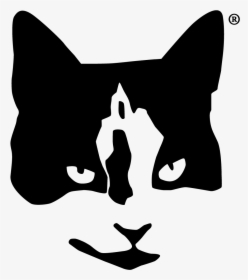 Poor Cat Designs - Silhouette Cat Head Logo, HD Png Download, Free Download