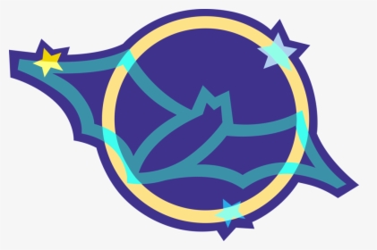 Vector Illustration Of Flying Bat With Moon And Stars - Emblem, HD Png Download, Free Download