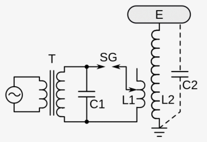 Tesla Coil Circuit Diagram In Wikipedia, HD Png Download, Free Download