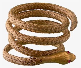 Antique Art Nouveau Five Coil Snake Bracelet - Serpent, HD Png Download, Free Download