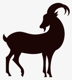 Goat Sheep Silhouette Chinese Zodiac - Goat Silhouette Png, Transparent Png, Free Download