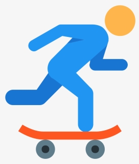Skateboard Clipart Icon - Clip Art Legs On Skateboard, HD Png Download, Free Download