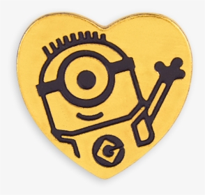 2015 - Minion Gold Heart Pin, HD Png Download, Free Download