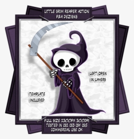 Transparent Grim Reaper Scythe Png - Cute Cartoon Grim Reaper, Png Download, Free Download