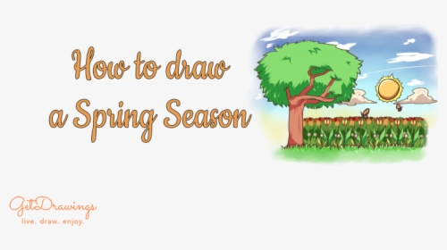 How To Draw A Spring Season - Illustration, HD Png Download, Free Download