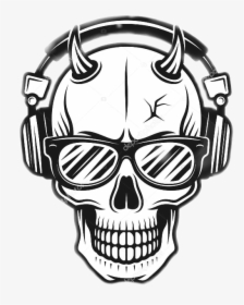 Music Skull Vector, HD Png Download, Free Download