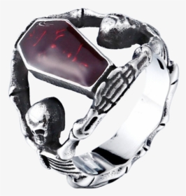 Gothic Badass Biker Jewelry Jewellery Skeleton Coffin - Ring, HD Png Download, Free Download