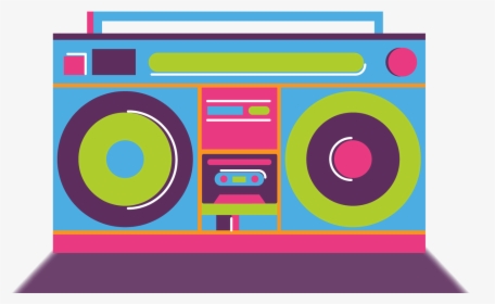 Transparent Colorful Boombox Clipart - Colorful Boombox Png, Png Download, Free Download