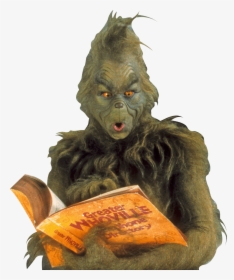 Grinch Reading A Book, HD Png Download, Free Download