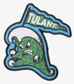 Tulane Wave With Flag Jumbo Patch, HD Png Download, Free Download