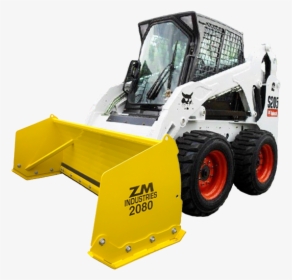 Skid Steer Snow Pusher 2000 Series - Bobcat S250 Skid Steer With Snow Pusher, HD Png Download, Free Download